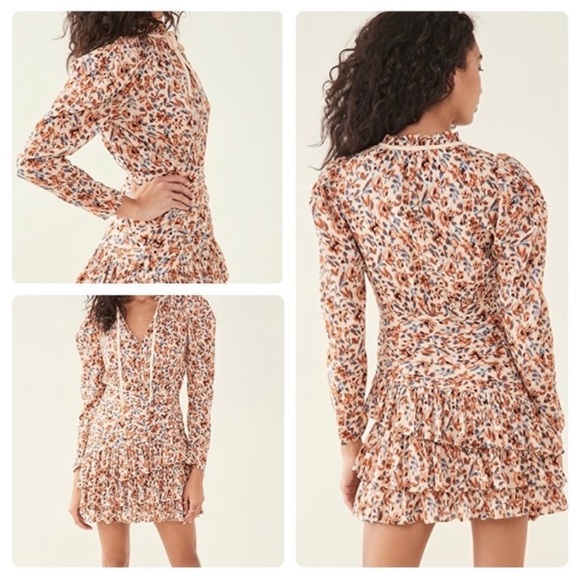 Ulla Johnson Dress Marielle Floral-print Puff-sleeve MiniDress Size 4 Mini Dress - Picture 4 of 17